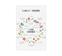 AYTREDF Poster su tela con scritta "Things I Can Control, Growth Mindset, Salute mentale, Calm Corner, School Counselor - Decorazione per camera da letto, ufficio, camera da letto, regalo, 30 x 45 cm