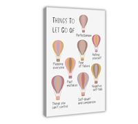 AYTREDF Poster su tela, motivo: "Things to Let Go", decorazione per camera da letto, ufficio, camera da letto, regalo, 20 x 30 cm