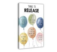 AYTREDF Poster su tela, motivo: Things to Let Go of Mental Health Coping Skills Therapist Mindfulness Things I Can Control, decorazione per camera da letto, ufficio, stanza, regalo, 20 x 30 cm