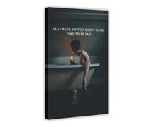 AYTREDF Stampa artistica da parete con citazioni motivazionali "Stay Busy So Have Do NT Have Time to Be Sad", decorazione artistica da parete per soggiorno e camera da letto, 30 x 45 cm