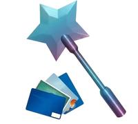 Ayucanpeng Bacchetta a forma di stella stampata in 3D per pagamenti contactless, porta carte di credito, porta carte di credito stampato in 3D, ausilio per il pagamento, unisex (Sfumatura di blu)