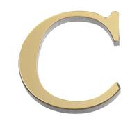 Ayuduots Lettere adesive 3D dorate a specchio, in acrilico, autoadesive, per decorare le pareti della casa, 15 cm