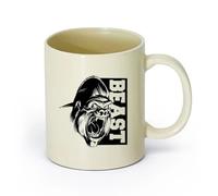 AYUEHBN Bicchieri in per la casa Gorilla Bestia Animale Ruggito Scimmia （11oz/320ml） Caffè, tè, latte macchiato, latte, cacao, succhi di frutta e altre bevande calde Giallo chiaro