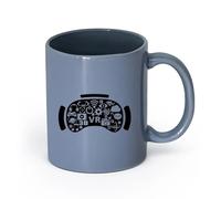 AYUEHBN ceramica Bicchieri per la casa Gadget per visore per realtà virtuale VR Media （11oz/320ml） Tazze da caffè per casa o lavoro Blu grigio