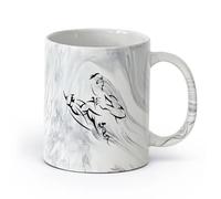 AYUEHBN ceramica Bicchieri per la casa Pugno Arti Marziali Boxe Boxe Colpo （11oz/320ml） Regalo divertente per amanti del caffè, migliori amici, colleghi e amici Nero marmo