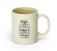 AYUEHBN ceramica Tazza per caffè, tè e cacao Dammi citazioni di calligrafia per la caffetteria （11oz/320ml） e bevande calde, espresso Giallo chiaro