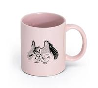 AYUEHBN ceramica Tazza per caffè, tè e cacao Grifone Fantasia Uccello Mostro Creatura Racconto （11oz/320ml） Un bel regalo di Natale Rosa