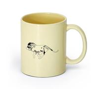 AYUEHBN ceramica Tazza per caffè, tè e cacao Leone Zebra Albero Tigre Animale Giungla Casa （11oz/320ml） Porcellana fine (ceramica) Beige