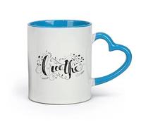 AYUEHBN ceramica Tazze grandi per bevande calde Fiore Ornamento Floreale Respira Yoga Rilassati （11oz/320ml） Tazze da caffè per casa o lavoro Blu