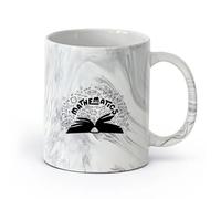 AYUEHBN ceramica Tazze in gres per caffè, tè, Libro di simboli matematici per la scuola di matematica per adolescenti （11oz/320ml） per espresso Nero marmo