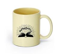 AYUEHBN ceramica Tazze in gres per caffè, tè, Libro di simboli matematici per la scuola di matematica per adolescenti （11oz/320ml） per espresso Beige