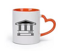 AYUEHBN ceramica Tazze per casa e ufficio Emblema dell'avvocato, legge e ordine, ufficio del tribunale （11oz/320ml） per latte, tè, cola, acqua Arancione