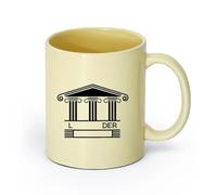 AYUEHBN ceramica Tazze per casa e ufficio Emblema dell'avvocato, legge e ordine, ufficio del tribunale （11oz/320ml） per latte, tè, cola, acqua Beige