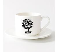 AYUEHBN Tazza per caffè, tè e cacao Libreria Open Book Reading House （6oz/175ml） Elegante e resistente - Adatto al microonde e alla lavastoviglie