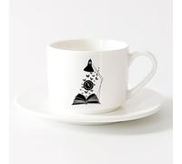 AYUEHBN Tazza per caffè, tè e cacao Open Mind Free Open Book Reading Butterfly （6oz/175ml） Regalo per uomo o donna，Set di tazze da tè con piattini (bianchi)