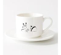 AYUEHBN Tazze da caffè in gres con manico Panda Orsi Asiatici Bambù Animali Cinesi （6oz/175ml） Perfetto per cucine, ristoranti e bar, ottima idea regalo