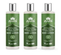 Ayumi Neem & Tea Tree Body Lotion. Vegan, Cruelty-Free, Dermatologically-Tested, 3 x 250ml