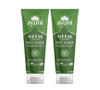 Ayumi Neem & Tea Tree Face Scrub. Vegan, Cruelty-Free, Dermatologically-Tested, 2 x 125ml