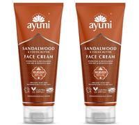 Ayumi Sandalwood & Cocoa Butter Face Cream. Vegan, Cruelty-Free, Dermatologically-Tested, 2 x 100ml