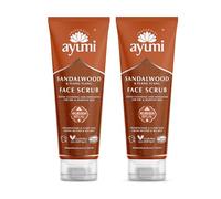 Ayumi Sandalwood & Ylang Ylang Face Scrub. Vegan, Cruelty-Free, Dermatologically-Tested, 3 x 125ml