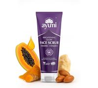 Ayumi Scrub viso illuminante alla curcuma, scrub ideale con vitamina C per pelli opache, esfoliante per il viso con estratto di papaya, scrub idratante con avocado e olio di argan per pelli