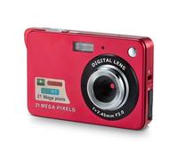 AYUNJIE 2,7 Pollici Telecamera con Schermo Lcd 21 Mega Pixel Fotocamera Digitale Ricaricabile Videocamera Digitale HD per Studenti, Bambini, Adulti (Rosso)