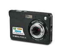 AYUNJIE 2,7 Pollici Telecamera con Schermo Lcd 21 Mega Pixel Fotocamera Digitale Ricaricabile Videocamera Digitale HD per Studenti, Bambini, Adulti (Nero)