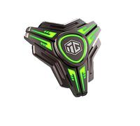 AYUNJIE Anti-ansia Luminoso Fidget Hand Spinner, Focus Finger Spinning Giocattolo Alleviare lo Stress Noia ADHD Autismo, Solid Metal Fidget Giocattolo Sensoriale (B,Verde)