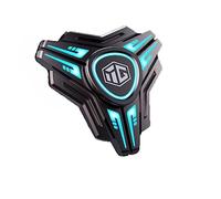 AYUNJIE Anti-ansia Luminoso Fidget Hand Spinner, Focus Finger Spinning Giocattolo Alleviare lo Stress Noia ADHD Autismo, Solid Metal Fidget Giocattolo Sensoriale (C,Blu)