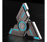 AYUNJIE Fidget Hand Spinner, Luminoso Durevole ad Alta Velocità Silenzioso Cuscinetto Metallo di Precisione, Cuscinetto Silenzioso, Alleviare lo Stress e l'Ansia Giocattoli (B,Blu)