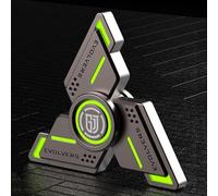AYUNJIE Fidget Hand Spinner, Luminoso Durevole ad Alta Velocità Silenzioso Cuscinetto Metallo di Precisione, Cuscinetto Silenzioso, Alleviare lo Stress e l'Ansia Giocattoli (B,Verde)