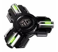 AYUNJIE Metallo Dito Mano Spinner Giocattoli con Luce Luminosa, Spinner Assorbire la Luce Solare quindi Rilasciare al Buio Fidget Spinner Regali per Adulti e Bambini, (A,Argento)