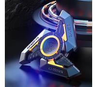 AYUNJIE Metallo Dito Mano Spinners Giocattoli Sensoriali con Luce Luminosa, Fidget Mano Spinners Giocattolo, Autismo Sensoriale Fidget Spinner Regali per Adulti Bambini (B)