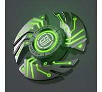 AYUNJIE Metallo Fidget Mano Spinner Giocattolo per Stress Ansia Sollievo, Luminoso Dito Spinner Dita Punta delle Dita Giroscopio Gadget Sensoriale Scrivania Giocattolo (B,Verde)