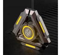 AYUNJIE Stress Ansia Giroscopio Sollievo ADHD Metallo Dito Mano Spinner Giocattoli Sensoriali con Luce Luminosa, Autismo Sensoriale Fidget Spinner Regali per Adulti Bambini (B,Arancione)