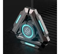 AYUNJIE Stress Ansia Giroscopio Sollievo ADHD Metallo Dito Mano Spinner Giocattoli Sensoriali con Luce Luminosa, Autismo Sensoriale Fidget Spinner Regali per Adulti Bambini (A,Blu)