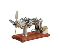 AYUNJIE Swashplate Stirling Engine Model Stirling Motore a combustione interna Insegnamento della scienza Regalo di compleanno Decorazione (Acciaio inossidabile)