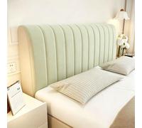 AYUOEODM Copri Testiere Letto Matrimoniale/Singolo/Una Piazza E Mezza Imbottita Blu,Morbido Cotone E Lino Elasticizzato Universale Per Testiera Legno Pelle Battuto(Green,150x60cm)