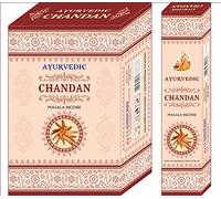 Ayurvedic Chandan Masala Bastoncini di incenso profumati Aroma Agarbatti - Scatola da 12 scatole (15 bastoncini in ogni scatola)