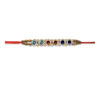 AYUSHNAIK Confezione da 1 Rakhi multicolore per fratello e sorella, tradizionale indiano, filo Rakhi, per sorella, braccialetto Rakhi, regalo Raksha Bandha per tuo fratello, Rakhi