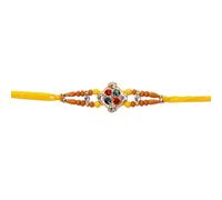 AYUSHNAIK Set di 1 braccialetto Rakhi per fratello Rakhi per Bhai Bhabhi Bhaiya Bhabhi e Bhatiji, Raksha Bandhan Rakhi Set Dora per fratello sorella indiano tradizionale festival Rakhi