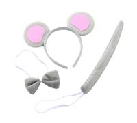 AYV Set di 3 Cerchietto Ratatouille,Cerchietto Animali Bambini,Cerchietto per topi,Cerchietto Animali,Papillon,Coda,per Carnevale,Mascherata,Cosplay,Halloween,Natale,Bambini Adulti Accessori Costume