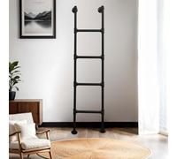 AYVADA Scala a Castello per soffitta in Ferro battuto da 4 Piedi, 5 Piedi, 6 Piedi, 7 Piedi, 8 Piedi, Scala a pioli in Metallo montata a Parete per soppalco, Scala di Uscita di Emergenza per Scale