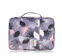 AYVANBER Astuccio per matite colorate 220 slot Portapenne in gel Borsa organizer impermeabile Borsa per pittura per artisti Astuccio portaoggetti per pennarelli ad acquerello (Foglia di acero)