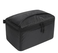 AYVANBER Custodia impermeabile per fotocamera con inserto divisorio imbottito antiurto per obiettivi SLR SLR Canon Nikon Sony e accessori, Nero , S, Morbido a scacchi