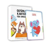 AYVRUOP 1 Pezzo Set di Carte Emozioni,Carte Delle Emozioni,32 Carte Emozioni per Bambini - Gioco di Carte Educativo e Divertente,Giochi Montessori,Regalo per Bambine e Bambini,Tedesco(B)