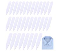 AYVRUOP Collare Rigido in plastica per Camicie,30 paia stecche colletto camicia, in Diverse Taglie, Mantiene la Forma del Collo della Tua Camicia(Bianco, 50 mm/55 mm/60 mm)
