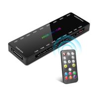 AYWHP ARGB PWM Fan Hub, 9 ventole hub con base magnetica, alimentazione SATA 18 porte, 5 V 3 pin ARGB e connettori PWM a 4 pin, sincronizzazione RGB per gli appassionati di PC case e CPU