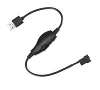 AYWHP DC 5 V Step Up to 12 V USB Fan Controller, 12 V USB 2 poli Fan Speed Controller Governor con interruttore e regolatore di velocità per connettori a 3/4 poli