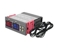 AYWHP STC-3008 Regolatore di Temperatura AC 110V-220V con Doppio Display e Doppia Sonda NTC, Modalità Riscaldamento e Raffreddamento, Controllo Preciso della Temperatura per Acquario, Serra, Terrario